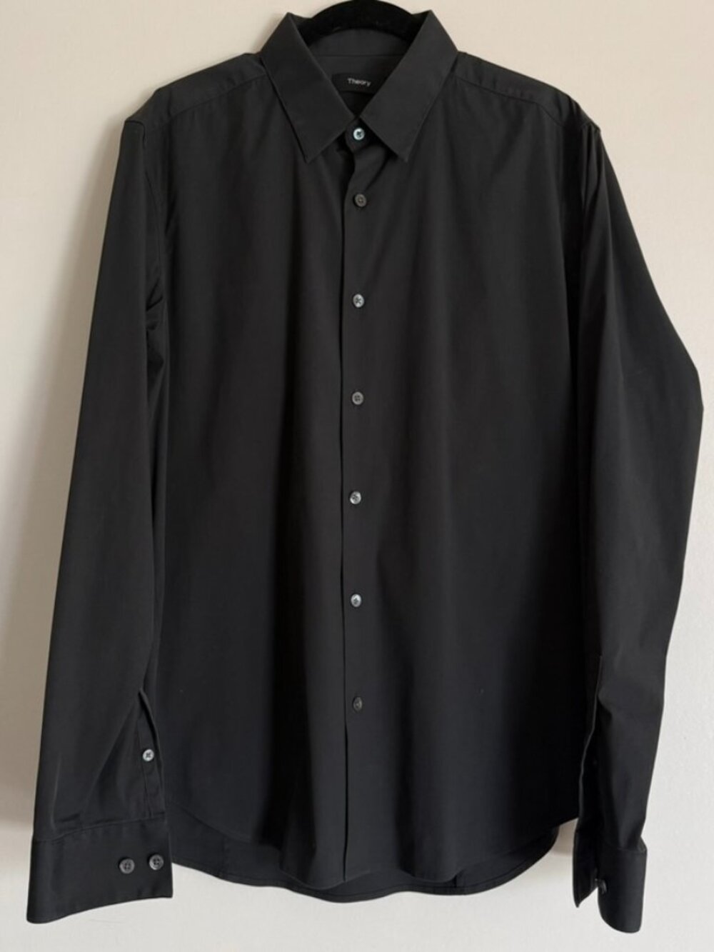 Theory Men’s Button-Down Shirt Large Charcoal Dark Grey (see description)